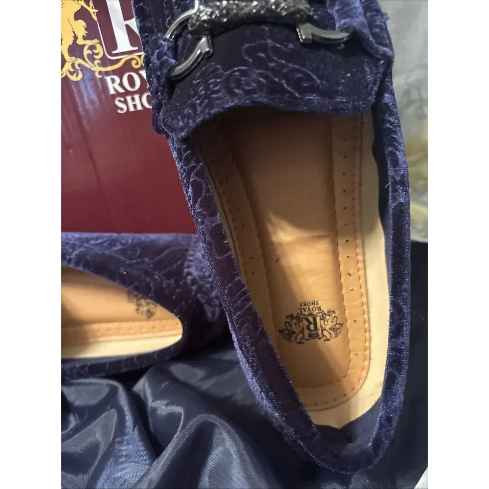 EUC Royal Shoes Mens‎ Suede Velvet Loafer Shoes Size 7